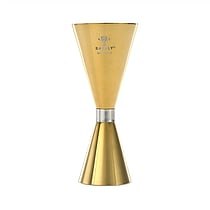 Slim Style jigger, guld tallerken med rustfrit stål bånd, 2 oz., Barfly
