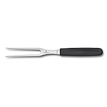 Victorinox udskæringsgaffel 27 cm set forfra med rustfri ståltænder og sort Fibrox-håndtag.