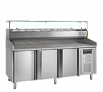 Tefcold Pizzabord inkl. opsats – PT1300 + GVC38-200