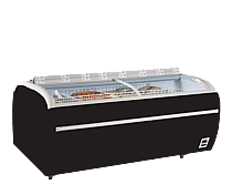 TWIN220B-F Supermarkedsfryser i sort
