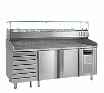 Tefcold Pizzabord inkl. opsats – PT1310 + GVC38-200