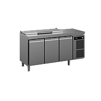 Hoshizaki Premier K 3 SL DL DL DR L E, Kølebord med 3 sektioner og saladette bordplade