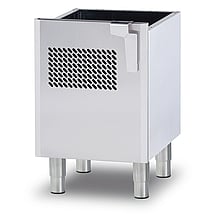 MAGICLOTUS 60 stand med dør til induktionstop i rustfrit stål, professionel køkkenløsning