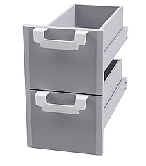 MAGICLOTUS 60 skuffesæt med 2 skuffer, inox pander og teleskopisk guide til professionelle køkkener
